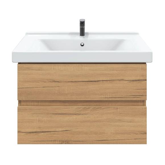 Тумба с раковиной SanStar Lavanti 70 подвесная, дуб вотан, раковина Миранда