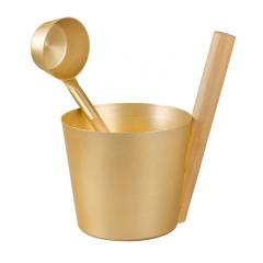 Ушат для бани 5л алюминиевая Шампань Kurase