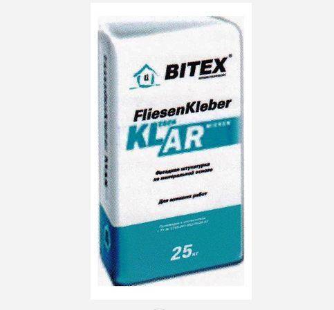 Клей фасадный универсальный BITEX FassadenKleber Klar 1000 для приклейки и армирования утеплителя (25кг)