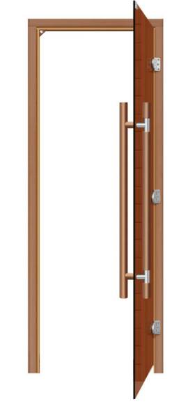 SAWO Комлпект двери с бронзовым стеклом осина 741-3SGA-R