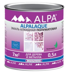 Эмаль полуматовая супербелая 0,5л для внутренних и наружных работ по металлу