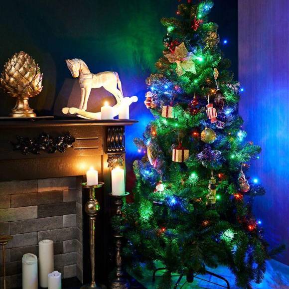 Гирлянда светодиодная "Твинкл Лайт" 15м 120LED мультиколор 6.9Вт 220-240В IP20 с контроллером провод ПВХ темн. зел. Neon-Night 303-059 Гирлянда светодиодная "Твинкл Лайт" 15м 120LED мультиколор 6.9Вт 220-240В IP20 с контроллером провод ПВХ темн. зел. Neon-Night 303-059