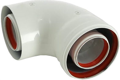 Отвод Baxi MT71410141 начальный коаксиальный, 90°