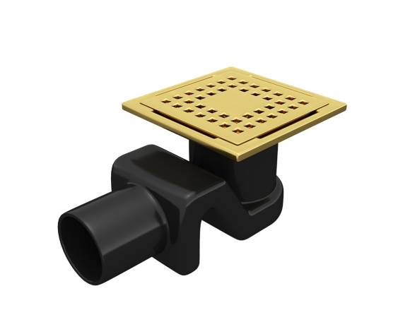 Душевой трап RGW Drain Leo 01-10Gb, золото brush, 10 см