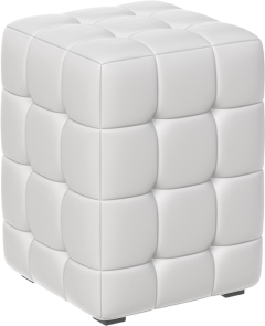 Пуф ТриЯ Аристо кожзам гольф белый