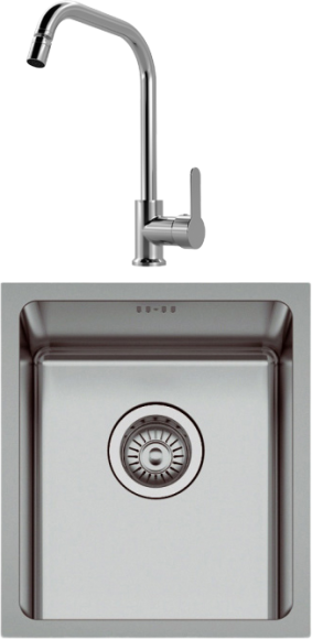 Комплект Мойка Seaman Eco Roma SMR-4438A + Смеситель MEGA City MG- ZRV104 хром