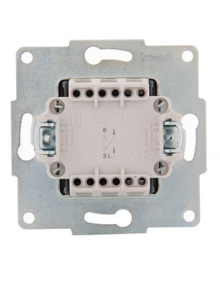 Выключатель 1-кл. 1п СП Karina 10А IP20 механизм матов. серебр. LEZARD 707-4388-100