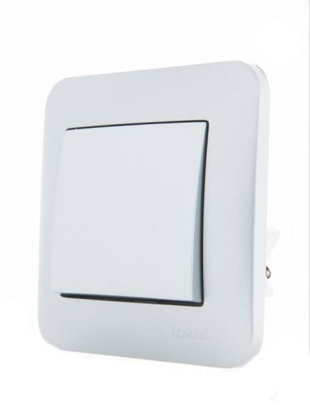 Выключатель 1-кл. 1п СП Karina 10А IP20 механизм матов. серебр. LEZARD 707-4388-100