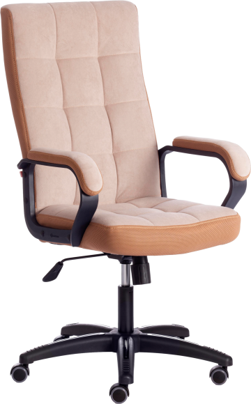 Компьютерное кресло TetChair Trendy флок бежевый 7, ткань бронза TW-21