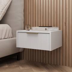 Прикроватная тумба DIWO Краснодар подвесная 45x35x20 белый, ручка золото