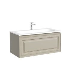 Тумба с раковиной Sancos Very 90 подвесная, beige soft, раковина СN7019