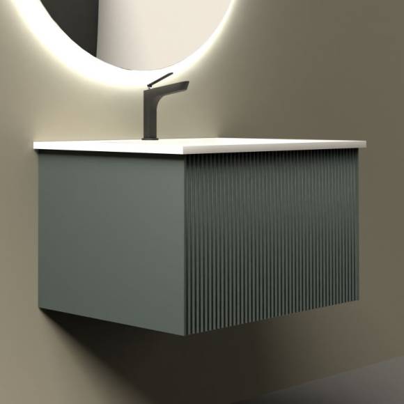 Тумба с раковиной La Fenice Terra 60 серая