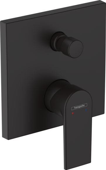 Встраиваемый смеситель для душа и ванны Hansgrohe Vernis Shape 71468670, С ВНУТРЕННЕЙ ЧАСТЬЮ, матовый черный