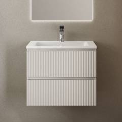 Тумба с раковиной Raval Coste 60 подвесная, 2 ящика, белая Тумба с раковиной Raval Coste 60 подвесная, 2 ящика, белая