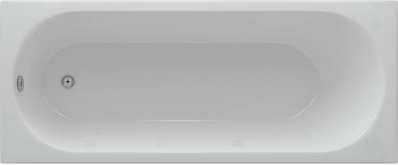 Акриловая ванна AQUATEK Оберон OBR180-0000003 180x80 см, пристенная, белая, с каркасом, с экраном, со сливом-переливом