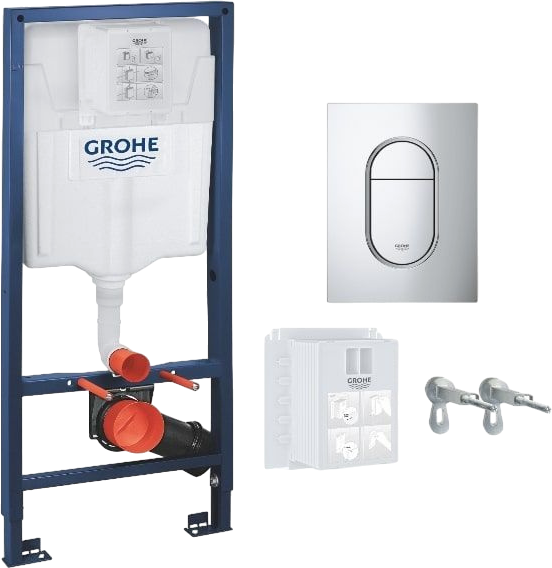Система инсталляции для унитазов Grohe Rapid SL 39702000, 3 в 1 с панелью смыва