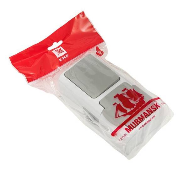 Блок ОП розетка 1-м 16А с заземл. с крышкой+выключатель 1-кл. Мурманск IP54 сер. EKF EFRV16-050-30-540 Блок ОП розетка 1-м 16А с заземл. с крышкой+выключатель 1-кл. Мурманск IP54 сер. EKF EFRV16-050-30-540