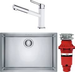 Комплект Мойка Franke Felix FEX 110-60 нержавеющая сталь + Смеситель Orbit 115.0623.139 хром, белый + Измельчитель Turbo Elite TE-75S с пневмокнопкой Комплект Мойка Franke Felix FEX 110-60 нержавеющая сталь + Смеситель Orbit 115.0623.139 хром, белый + Измельчитель Turbo Elite TE-75S с пневмокнопкой