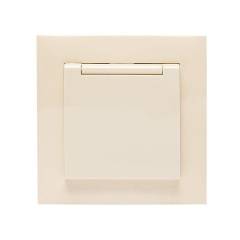 Розетка 1-м СП Валенсия 16А с заземл. с крышкой защ. шторки крем. PROxima EKF EWV10-124-20 Розетка 1-м СП Валенсия 16А с заземл. с крышкой защ. шторки крем. PROxima EKF EWV10-124-20