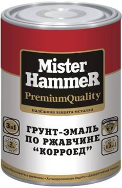 Грунт эмаль Корроед Mister Hammer голубой 1.9кг RAL 5015