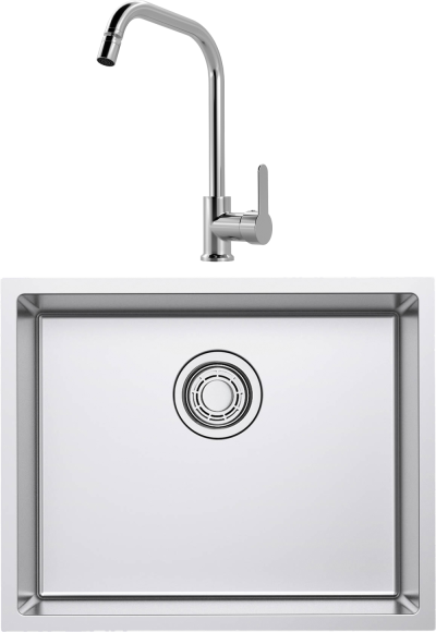 Комплект Мойка Omoikiri TADZAVA 54-U/I ULTRA-IN + Смеситель MEGA City MG- ZRV104 хром