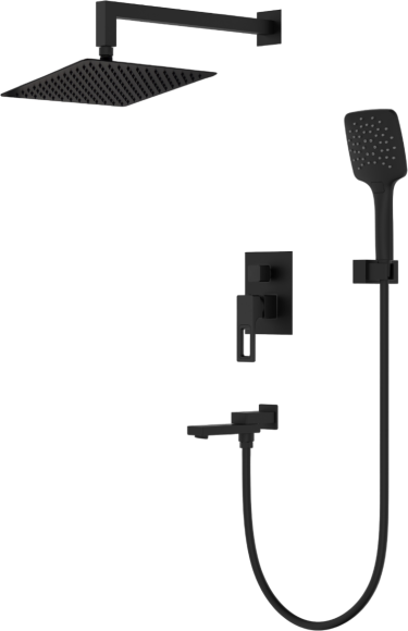 Душевой комплект Gappo G17-6 G7117-6 С ВНУТРЕННЕЙ ЧАСТЬЮ, черный