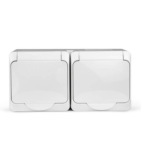 Розетка 2-м ОП Nix 16А IP54 250В с заземл. с крышкой бел. TOKOV ELECTRIC TKE-NX-R2Z-C01-IP54 Розетка 2-м ОП Nix 16А IP54 250В с заземл. с крышкой бел. TOKOV ELECTRIC TKE-NX-R2Z-C01-IP54