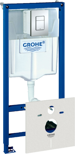 Система инсталляции для унитазов Grohe Rapid SL 38775001 4 в 1 с кнопкой смыва