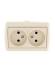 Розетка 2-м ОП Nata 16А IP20 без заземл. керамика крем. LEZARD 710-0300-128 Розетка 2-м ОП Nata 16А IP20 без заземл. керамика крем. LEZARD 710-0300-128
