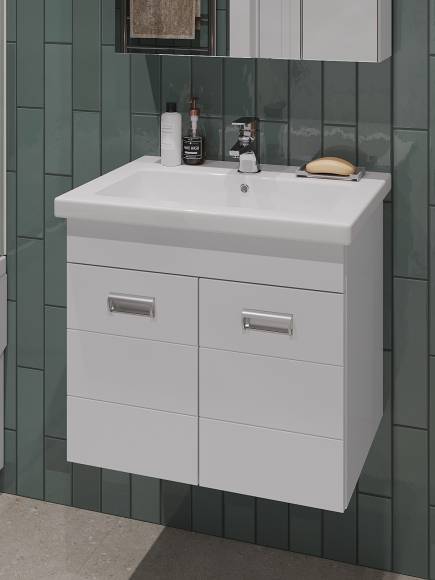 Тумба под раковину Orange Таис 60, белый глянец