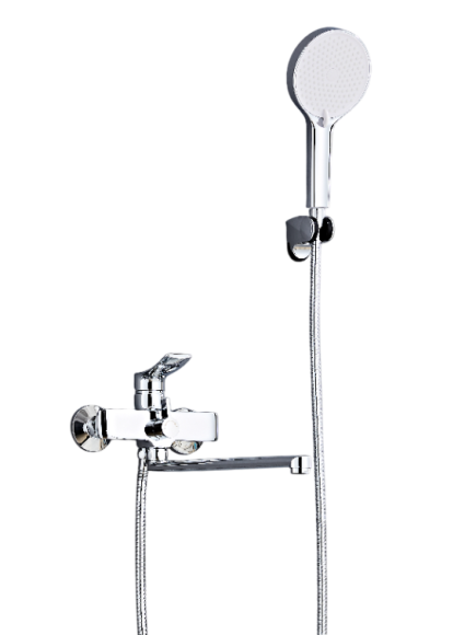 Смеситель с длинным изливом для ванны Haiba HB22553 хром
