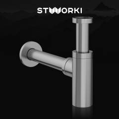 Сифон для раковины STWORKI SD-001GB вороненая сталь