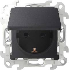 Розетка 1-м СП Simon 24 16А IP44 2P+E Push&Go механизм графит Simon 2420448-038 Розетка 1-м СП Simon 24 16А IP44 2P+E Push&Go механизм графит Simon 2420448-038