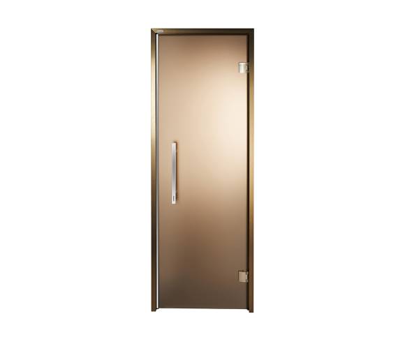 Дверь стеклянная Grandis GS 680*1890 (Anodize Brasch) Бронзовая матовая правая