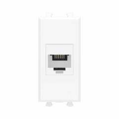 Розетка телефонная 1мод. Avanti "Белое облако" RJ12 без шторок модульная механизм DKC 4400611