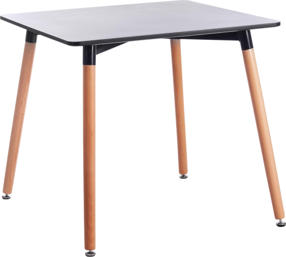 Обеденный стол TetChair Модерн John 80 см, черный, натуральный