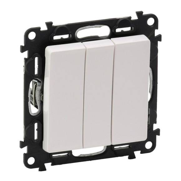 Выключатель 3-кл. СП Valena Life 10А IP20 250В 10AX с лицев. панелью винтов. зажимы механизм бел. Leg 752403 Выключатель 3-кл. СП Valena Life 10А IP20 250В 10AX с лицев. панелью винтов. зажимы механизм бел. Leg 752403