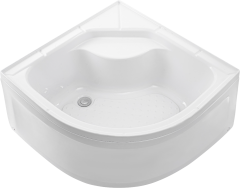 Акриловая ванна WEMOR 10000005551 110x110 см, угловая, пристенная, белая, четверть круга, с каркасом, с экраном, с сиденьем, с донным клапаном Акриловая ванна WEMOR 10000005551 110x110 см, угловая, пристенная, белая, четверть круга, с каркасом, с экраном, с сиденьем, с донным клапаном