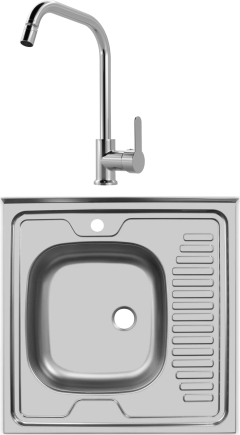 Комплект Мойка Ukinox Eco ECO 600.600 L + Смеситель MEGA City MG- ZRV104 хром