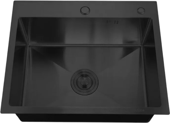Мойка кухонная РМС MR-5050BL Matte c корзиной и дозатором, графит