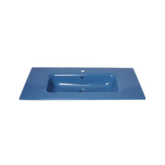 Мебельная раковина Plumberia Selection Ixo ceramica 80 глянцевая блу деним