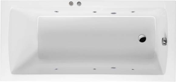 Акриловая ванна Excellent Aquaria WAEX.AQU17.SOFT 170x75 см, левая, встраиваемая, с гидромассажем, белая, с каркасом, со сливом-переливом