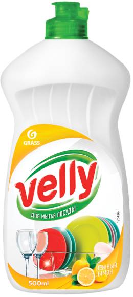 Средство для мытья посуды Grass Velly лимон, 0.5 л