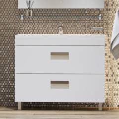 Тумба с раковиной Velvex Orlando 100 белая матовая Тумба с раковиной Velvex Orlando 100 белая матовая