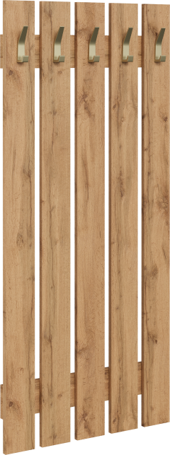 Вешалка DIWO Кострома 60x135 см без полки, дуб вотан, крючок золото Вешалка DIWO Кострома 60x135 см без полки, дуб вотан, крючок золото