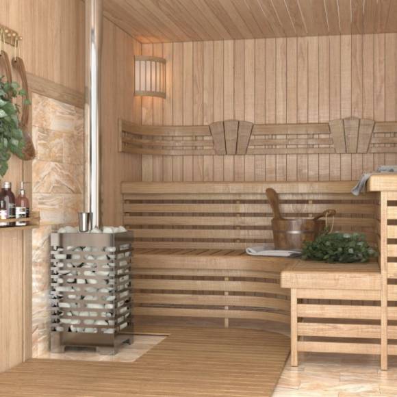 Печь для бани ASTON INOX 12 стекло