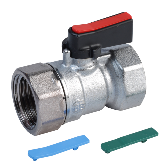 Шаровой кран Giacomini R690 R690X003 1/2", вн-вн, мини, с набором цветных вставок
