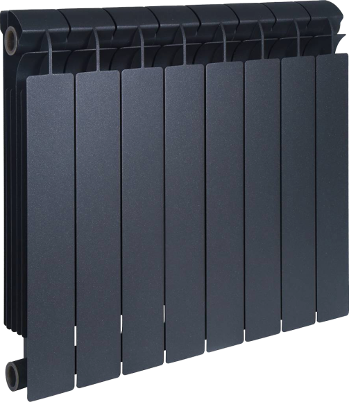 Радиатор биметаллический Global Style plus 500 8 секций, черный