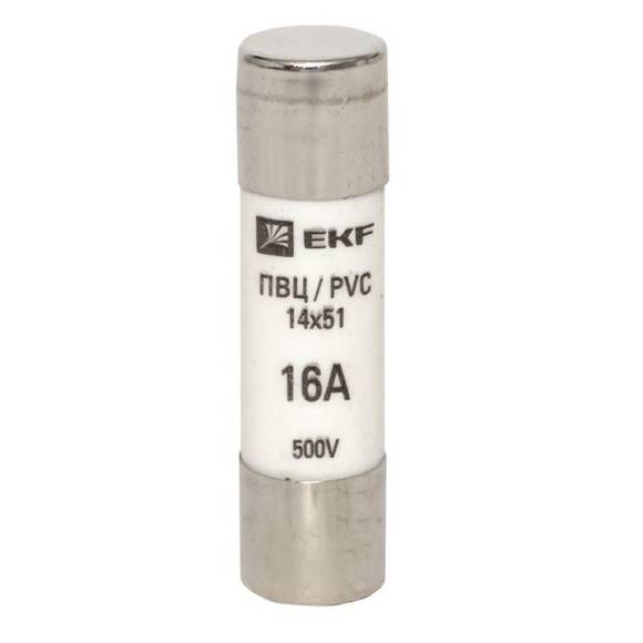 Вставка плавкая цилиндрическая ПВЦ 14х51 16А EKF pvc-14x51-16 Вставка плавкая цилиндрическая ПВЦ 14х51 16А EKF pvc-14x51-16