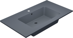 Мебельная раковина Uperwood Parma Quartz 291003010 85 см, матовая серая, бетон